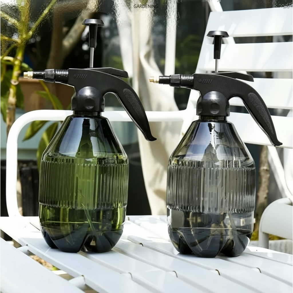 Plastic Garden Watering Can With Adjustable Nozzle And Comfortable Grip Handle For Gardening And Household Use