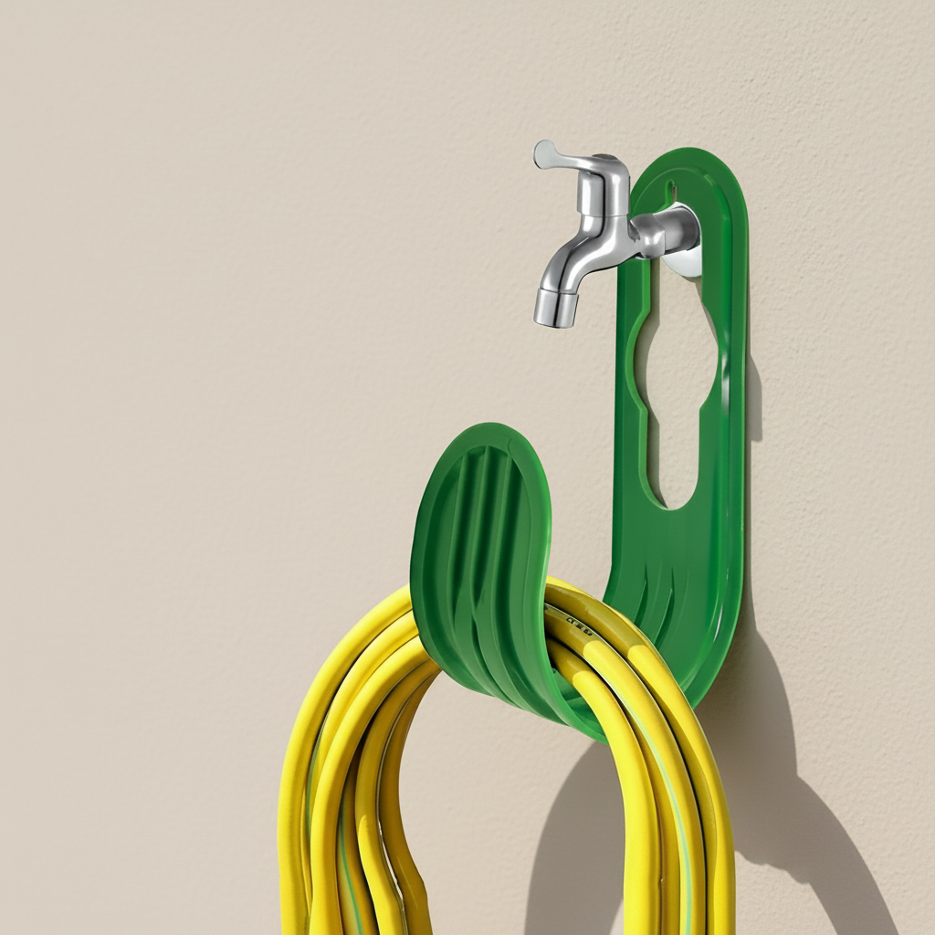 Wall Mounted Portable Garden Hose Holder Hanger For Outdoor And Yard