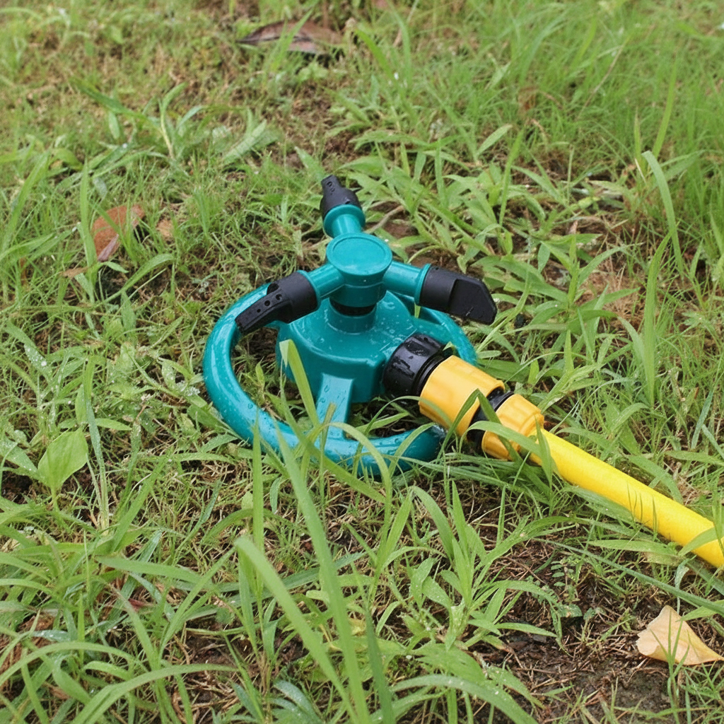 360 Degree Automatic Rotating Sprinkler Nozzle Wide Water Spray 