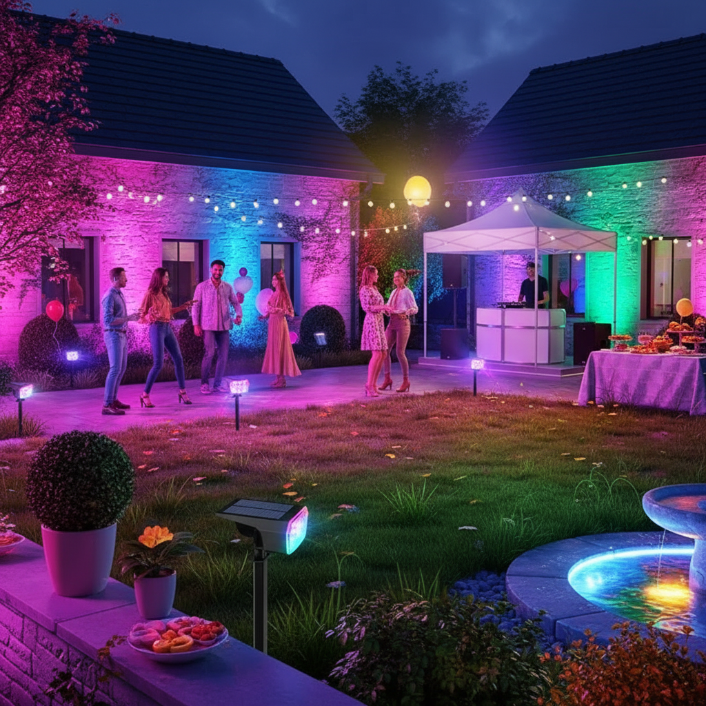 9 Lighting Solar LED Spot Lights For Outdoor 