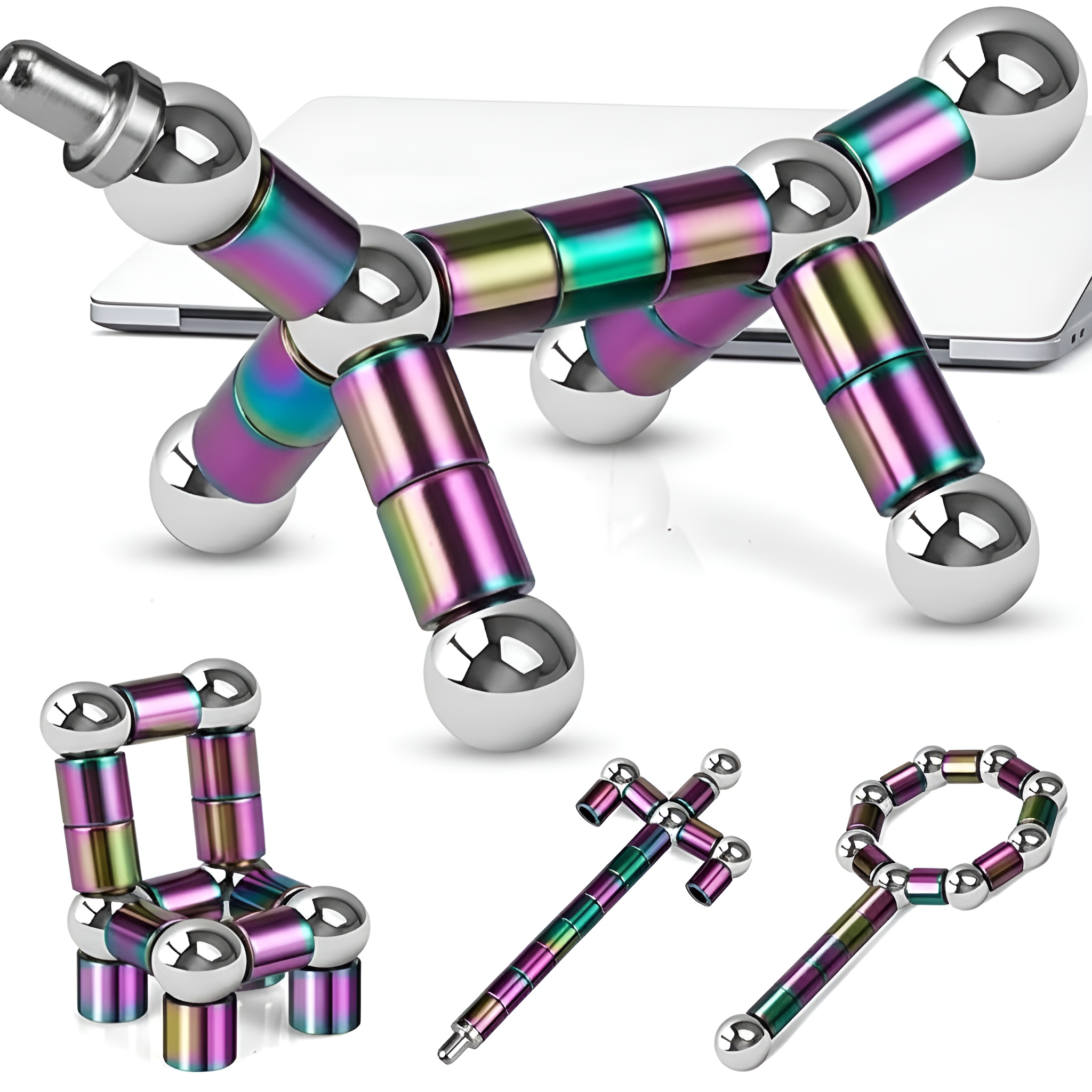Magnetic Fidget Pen Set With Rings And Steel Balls Creative Desk Toy