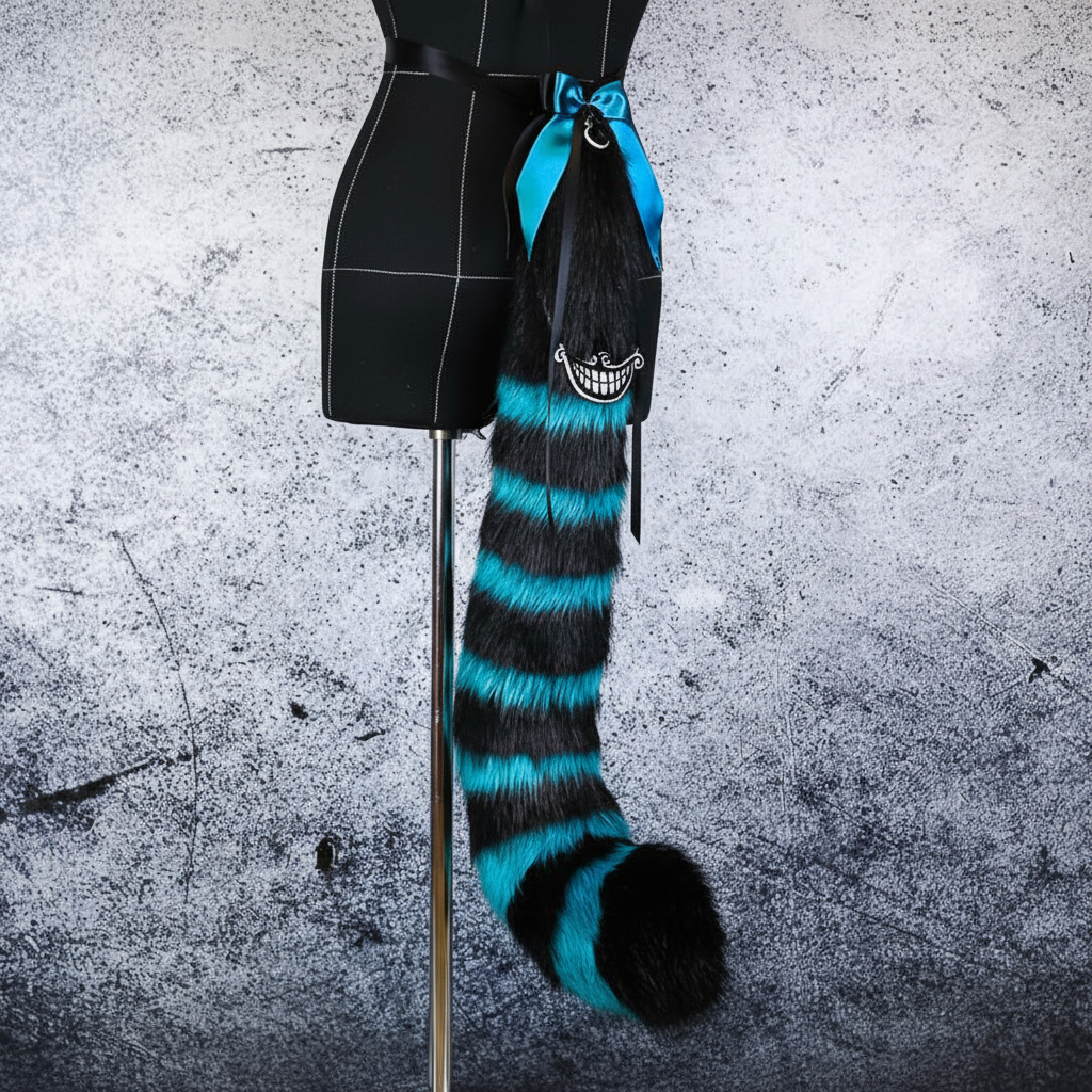 Ribbon Tied Blush Fur Tail