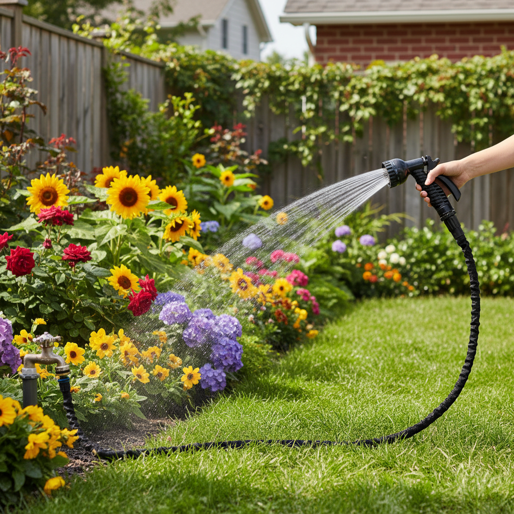 Upgraded 100ft Expandable Garden Hose Pipe With 7 Function Spray Nozzle