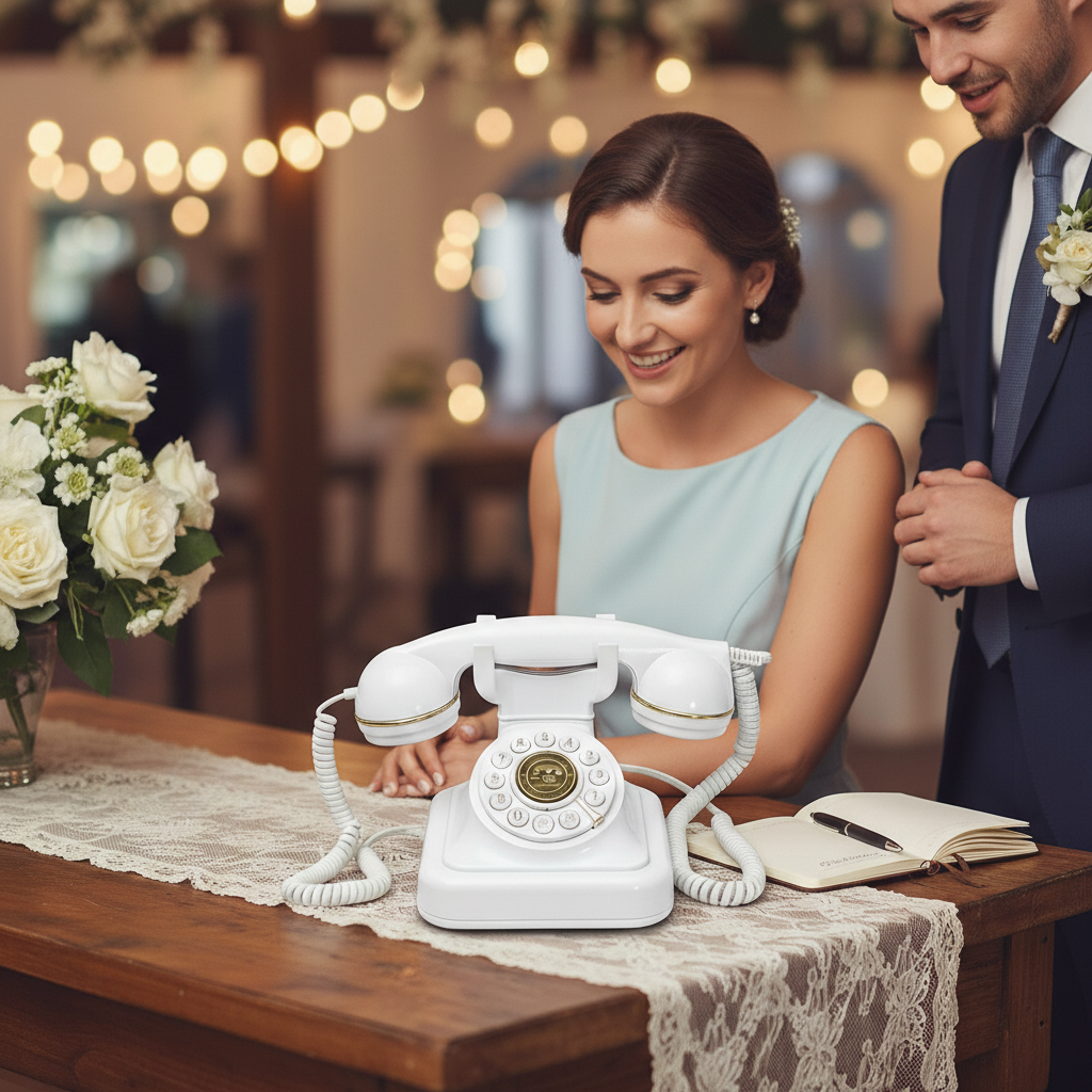 Vintage Style Audio Guest Book Phone With 32GB Memory