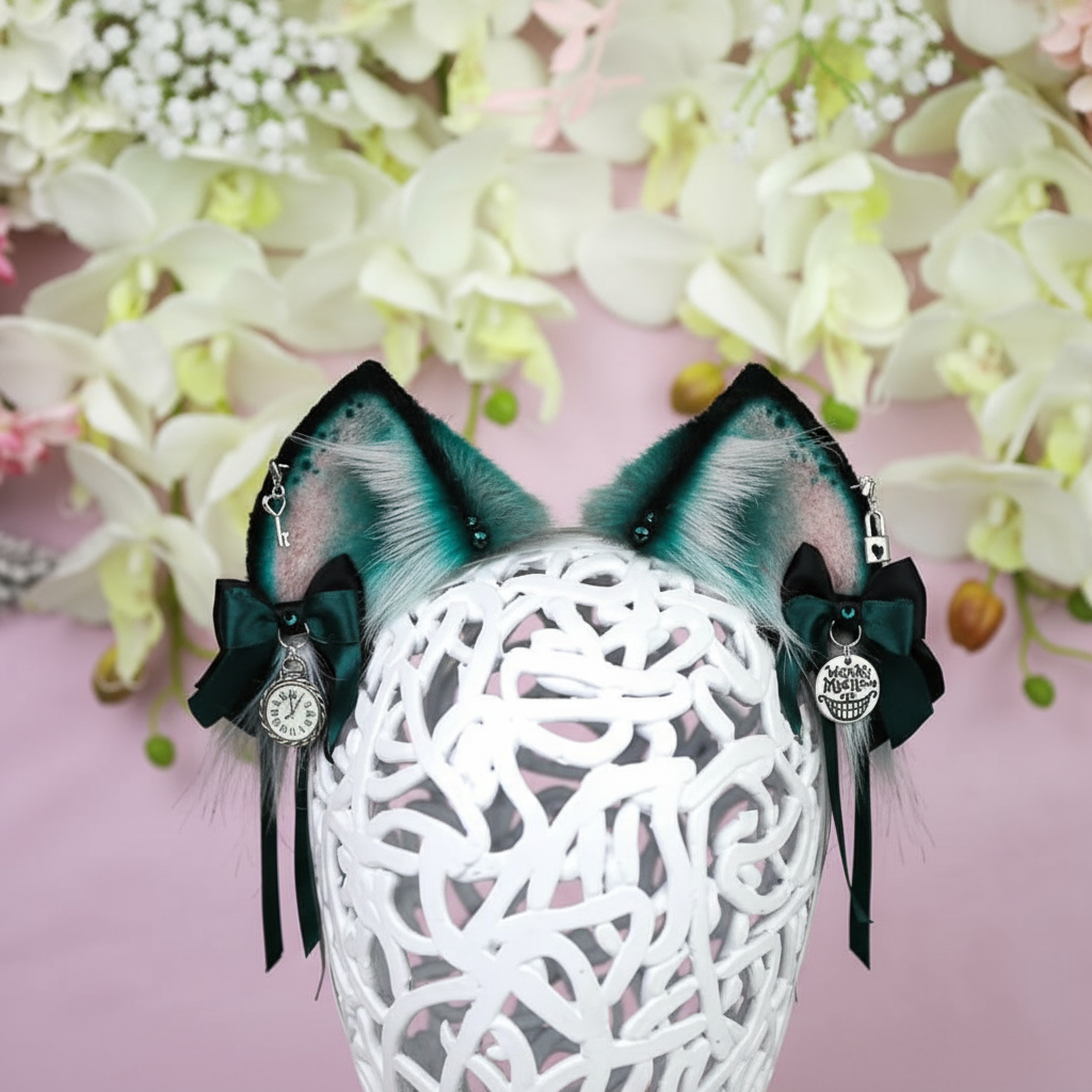 Ribbon Tied Blush Fur Tail