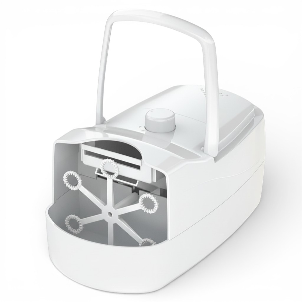 Automatic Bubble Machine With 6 Wands And Dual Speed Blower