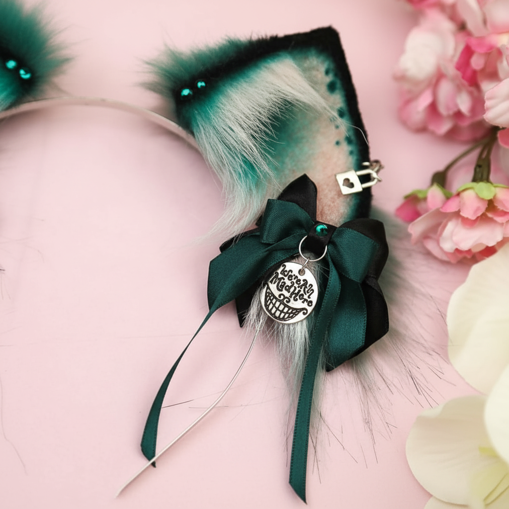 Ribbon Tied Blush Fur Tail