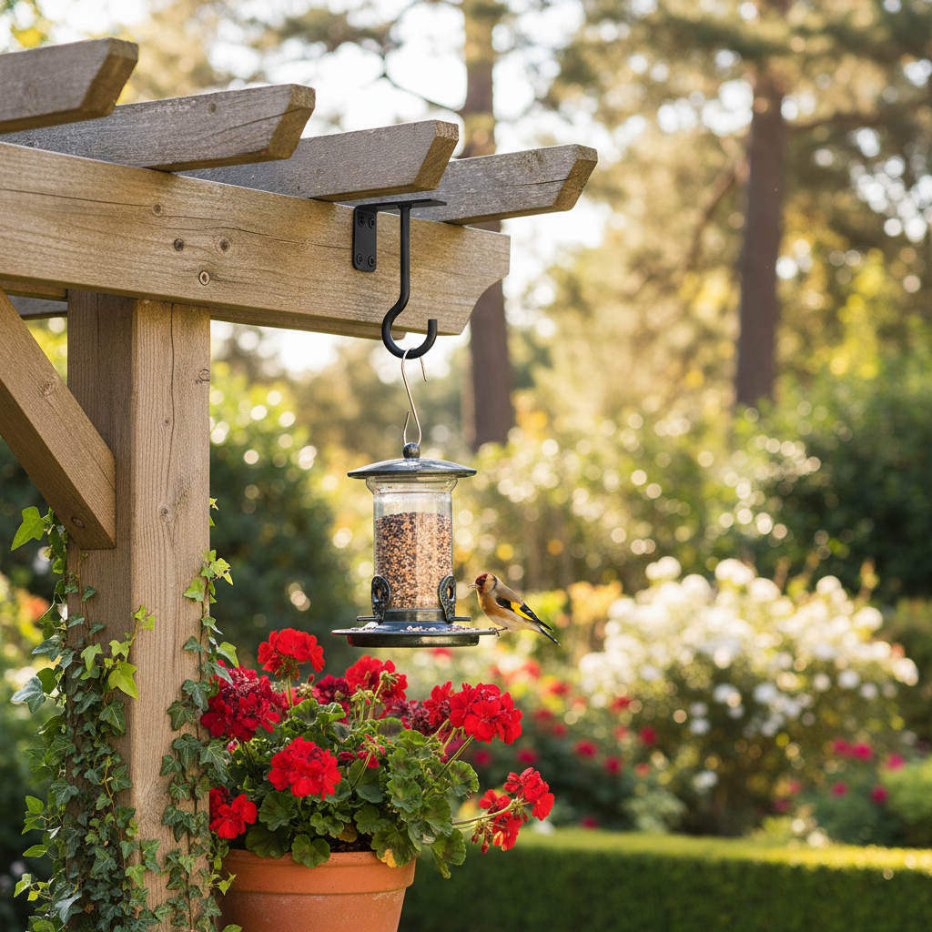 Heavy Duty Load Bearing Hanging Hooks For Flower Pots Plants Lamps Feeders For Garden Home Decor Balcony And Porch Black