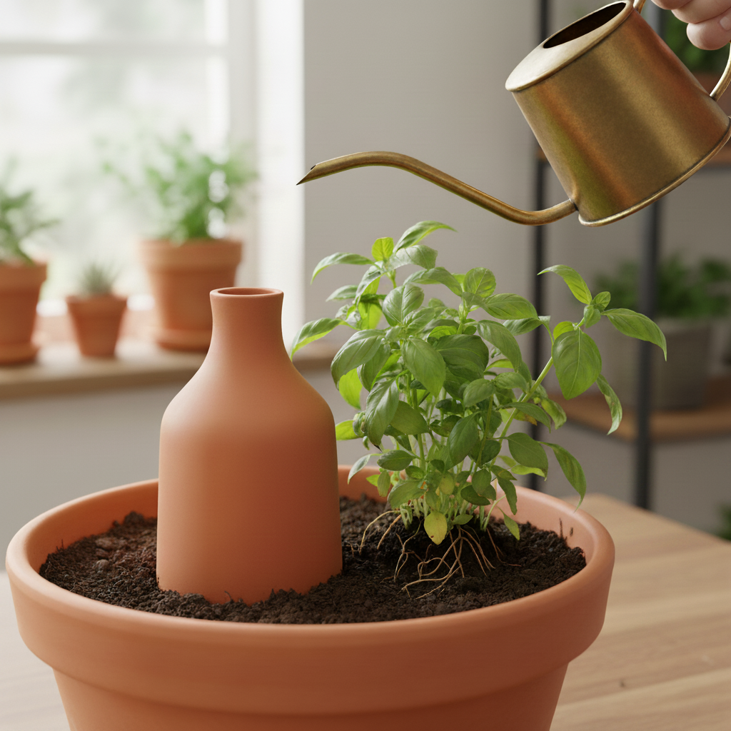 Pack of 3 Self Watering Terracotta Olla Pot 700ml For Precision Plant Watering