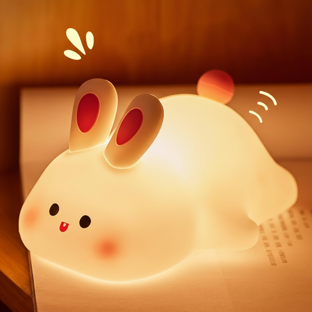 Rabbit Shape Chargeable LED Night Lamp