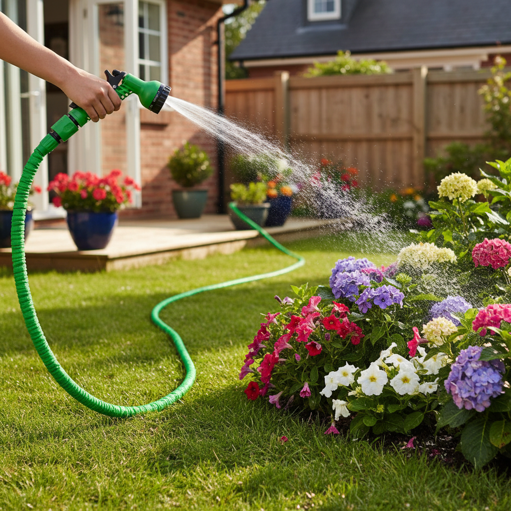 Adjustable Expandable Garden Hose With Spray Gun