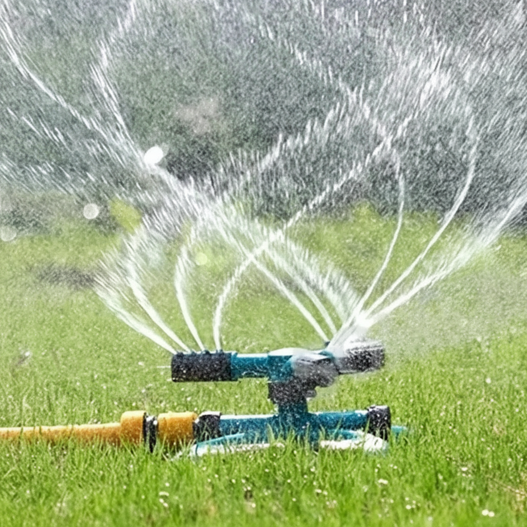 360 Degree Automatic Rotating Sprinkler Nozzle Wide Water Spray 