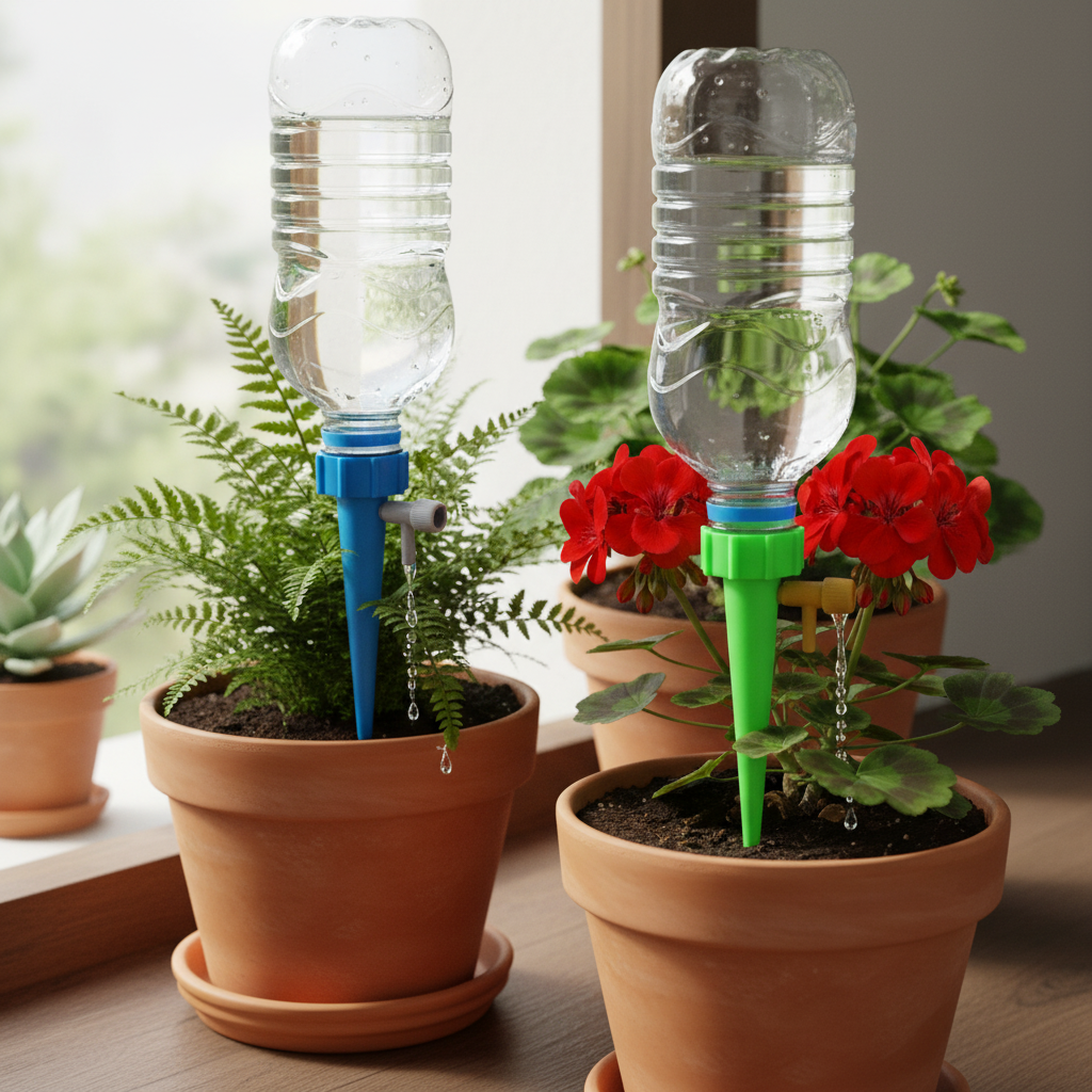 Pack Of 10 Easy Drip Irrigation Watering Spikes For Potted Plants