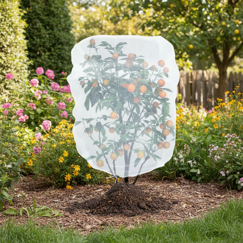 Large Fruit Tree Netting Cover With Drawstring For Garden Plant