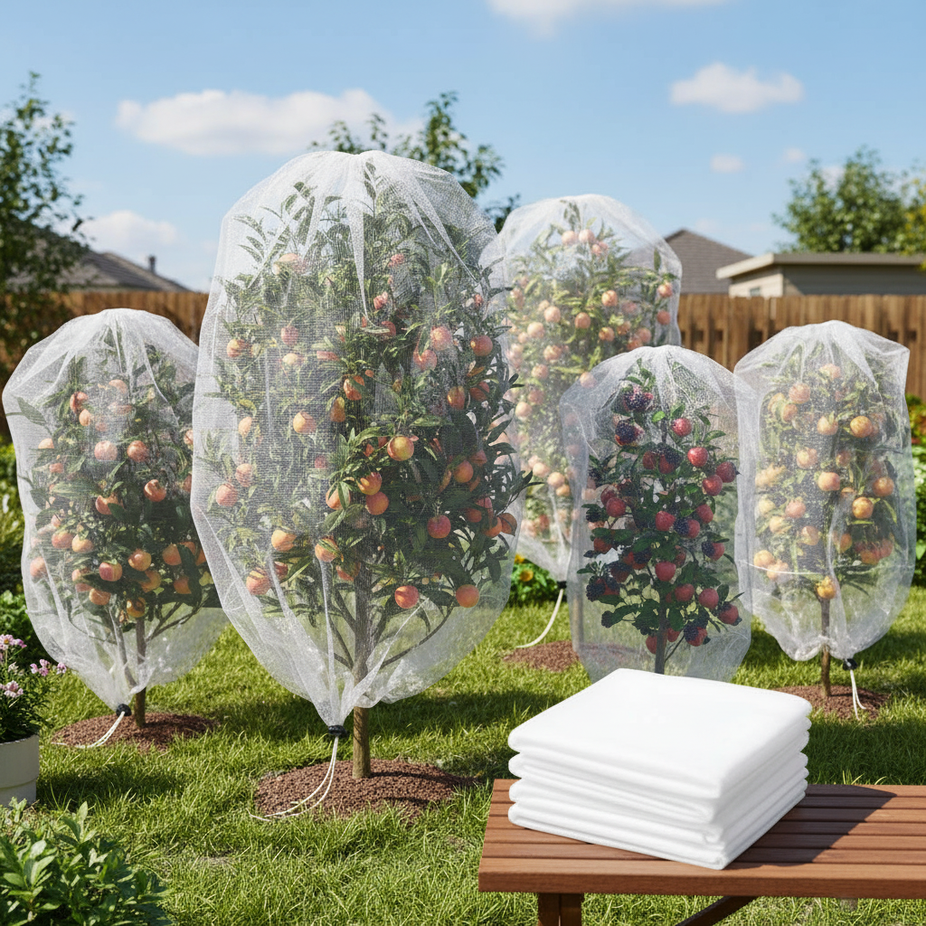 Large Fruit Tree Netting Cover With Drawstring For Garden Plant