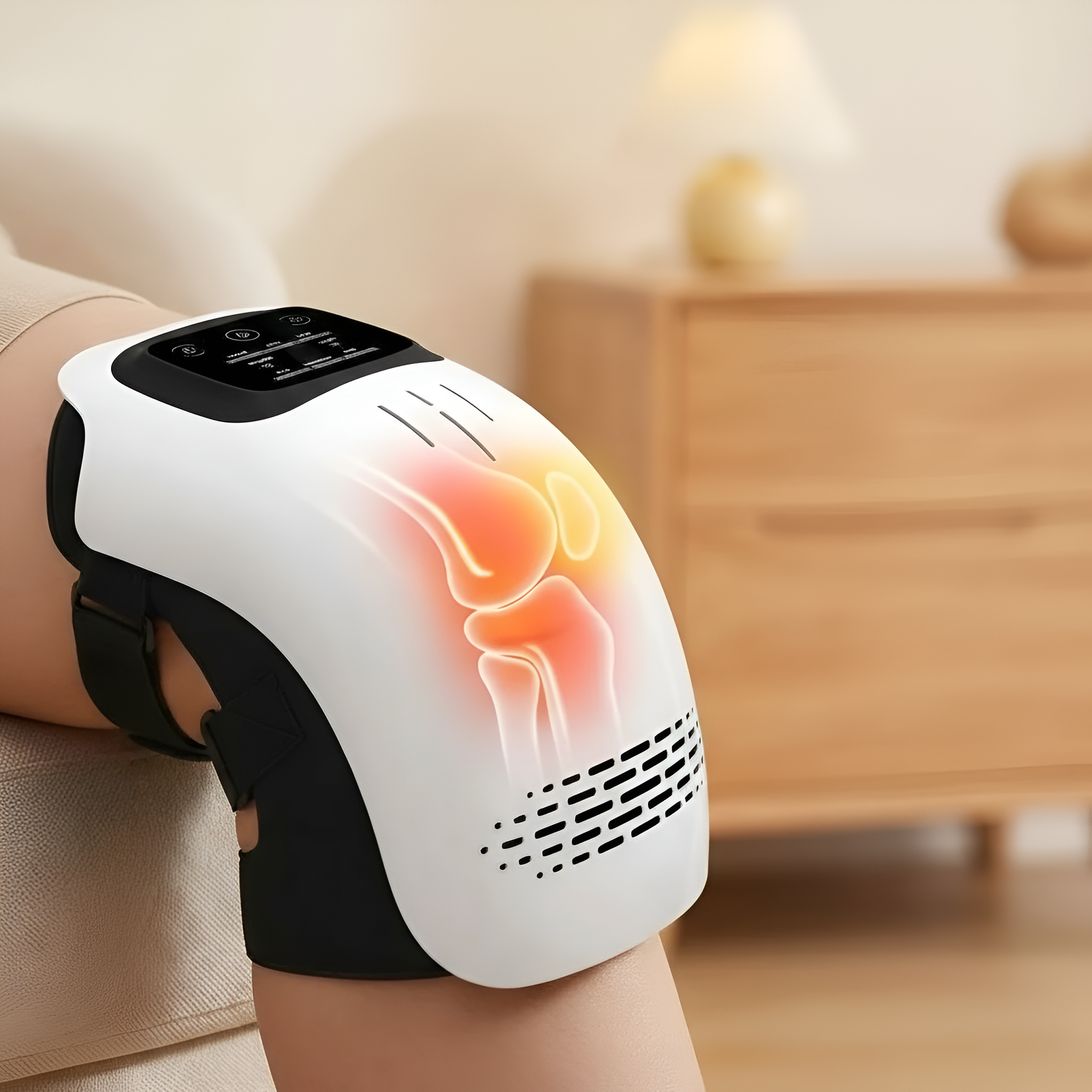 Portable Heat And Vibration Therapy Massager With Adjustable Settings