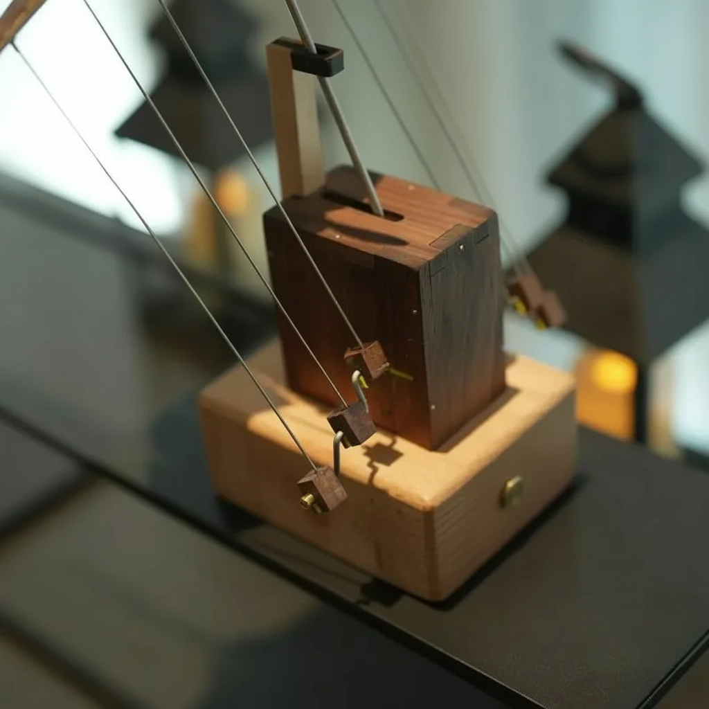 Handmade Wooden Manta Ray Automaton with Internal Gear Christmas and Balck Friday gift Statue 