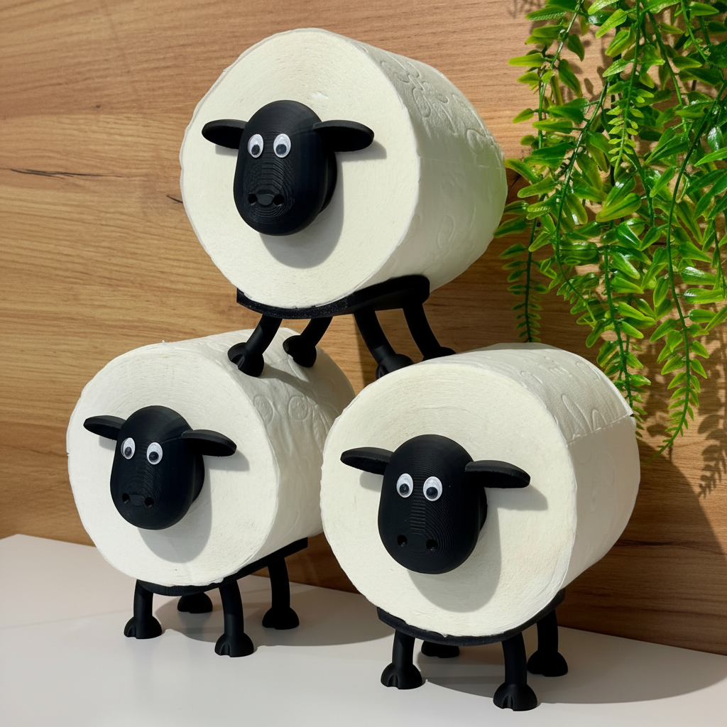 Sheep Toilet Paper Roll Holder For Funny Bathroom Decor Stand