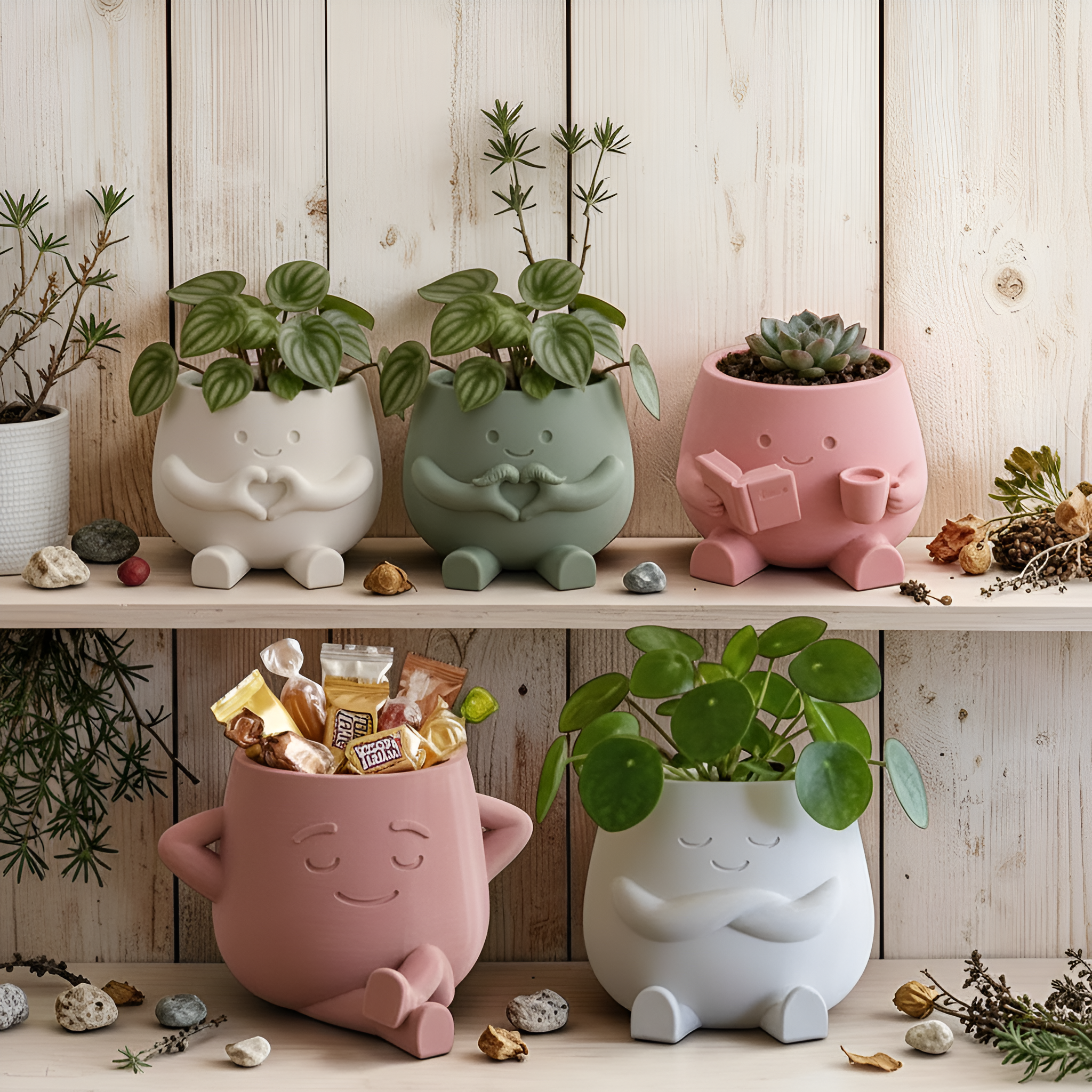 Mini Succulent Planter For Office Desk And Home Decor