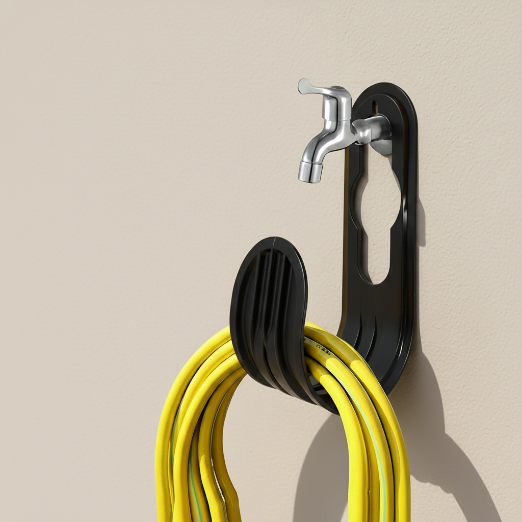 Wall Mounted Portable Garden Hose Holder Hanger For Outdoor And Yard