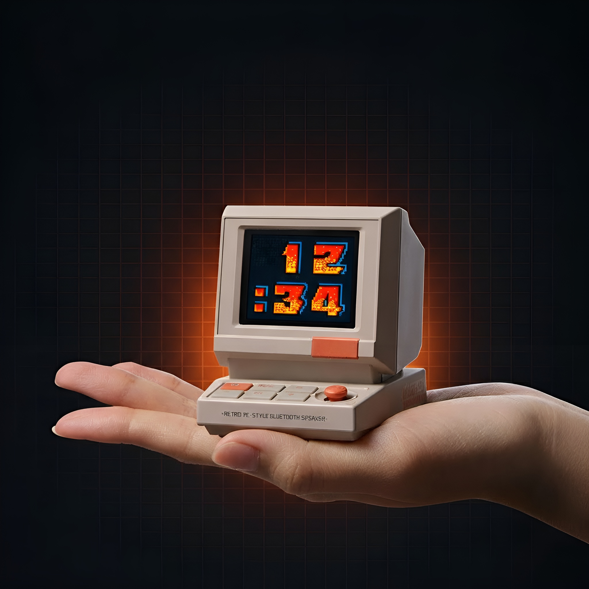 Mini Retro Pixel Bluetooth Speaker With Display