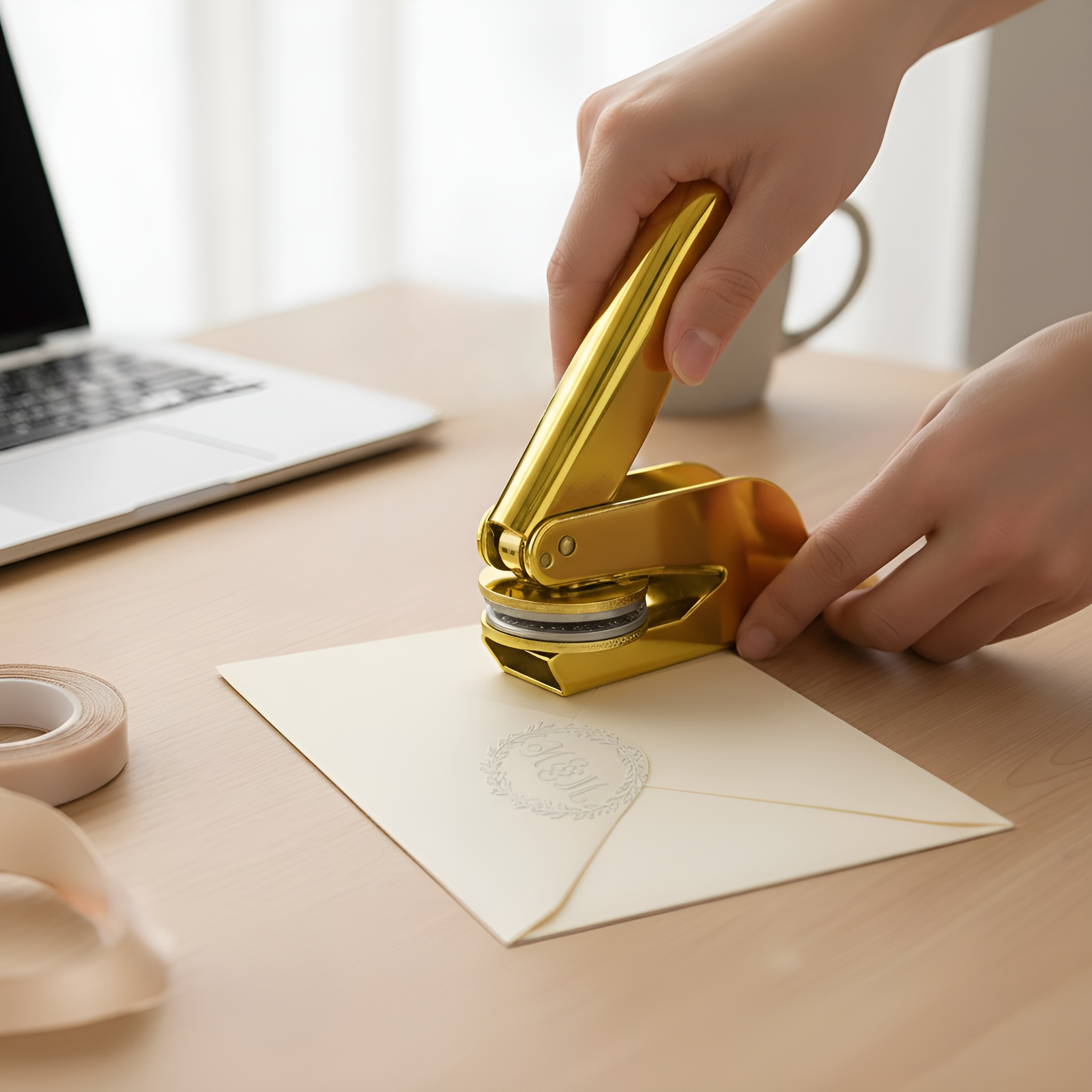 Portable Stainless Steel Embosser Stamp Press