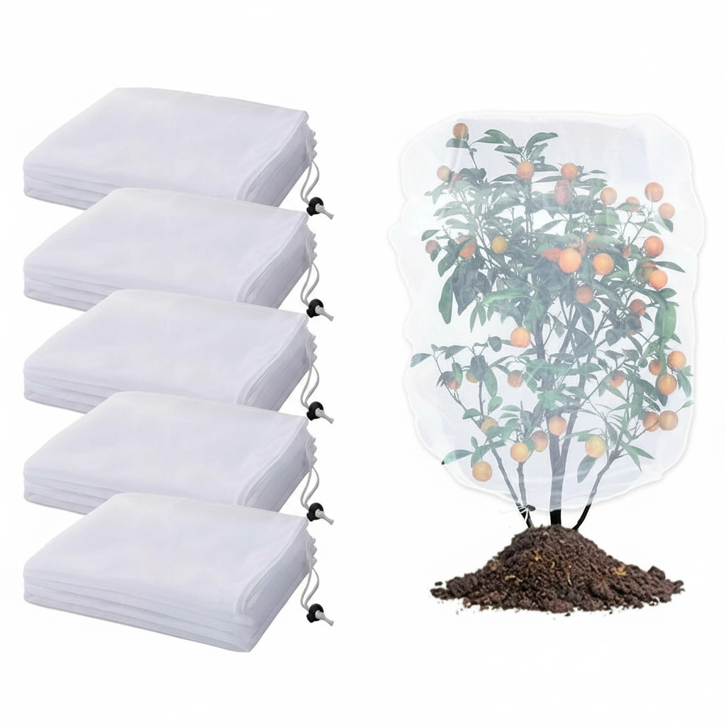 Large Fruit Tree Netting Cover With Drawstring For Garden Plant