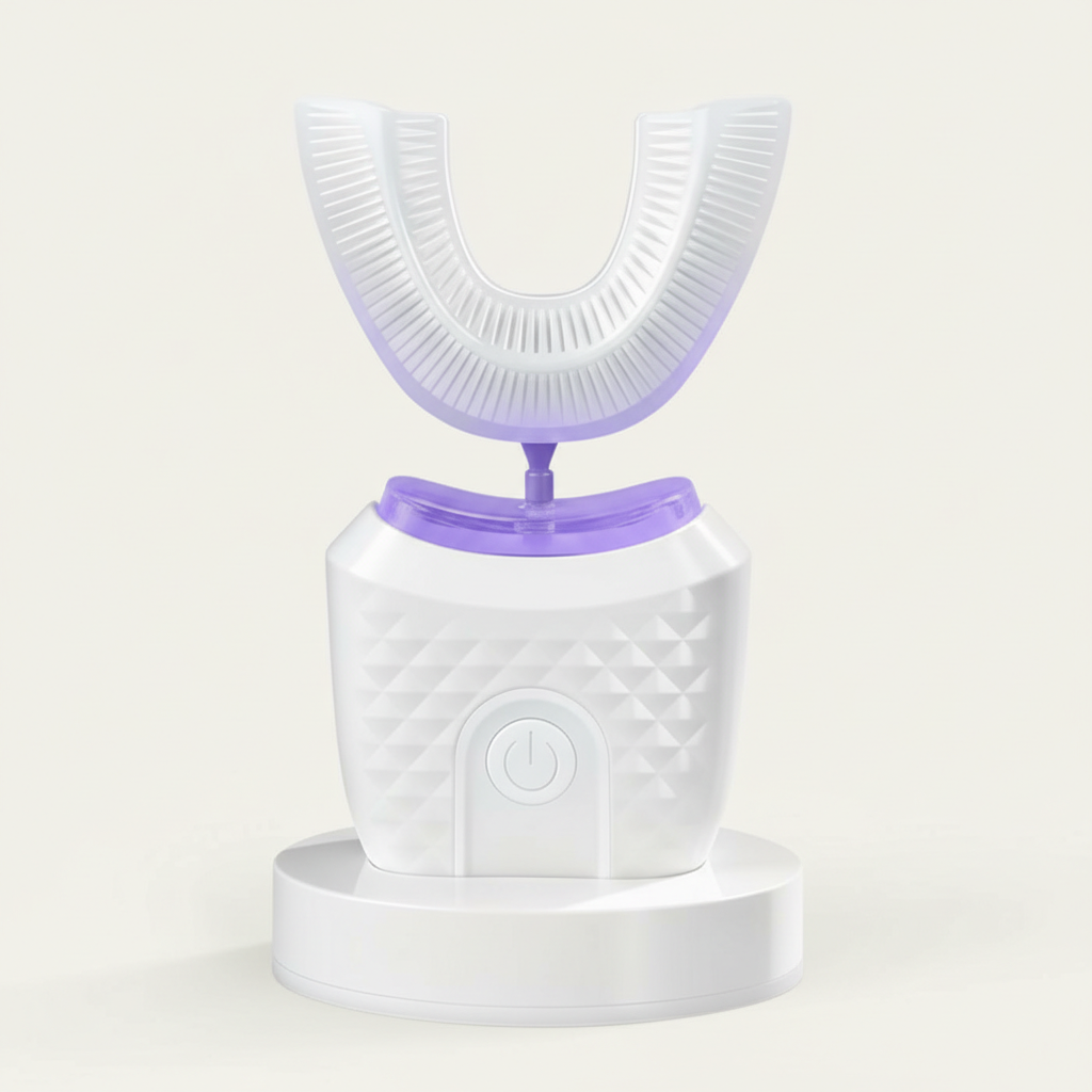 U Shaped Sonic Silicone Toothbrush With 3 Modes