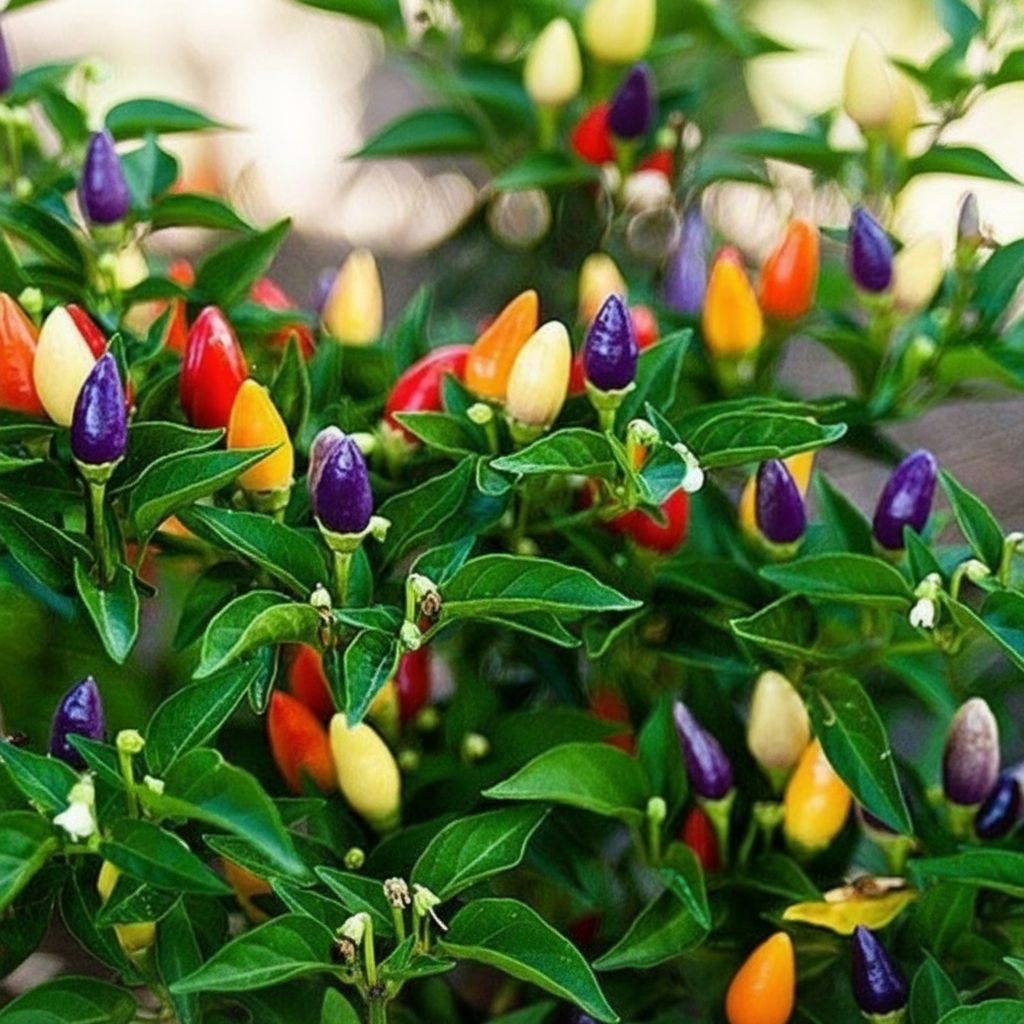 Bolivian Rainbow Hot Chili Pepper 30 Seeds Ornamental Plant