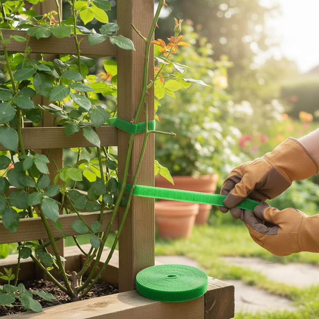 Garden Hook And Loop Plant Tie For Plant Fixing And Tree Branch