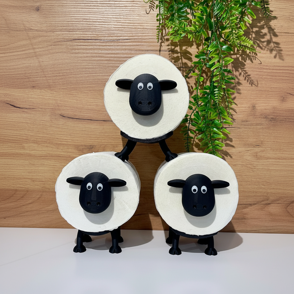 Sheep Toilet Paper Roll Holder For Funny Bathroom Decor Stand