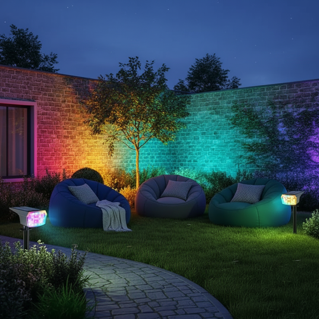 9 Lighting Solar LED Spot Lights For Outdoor 