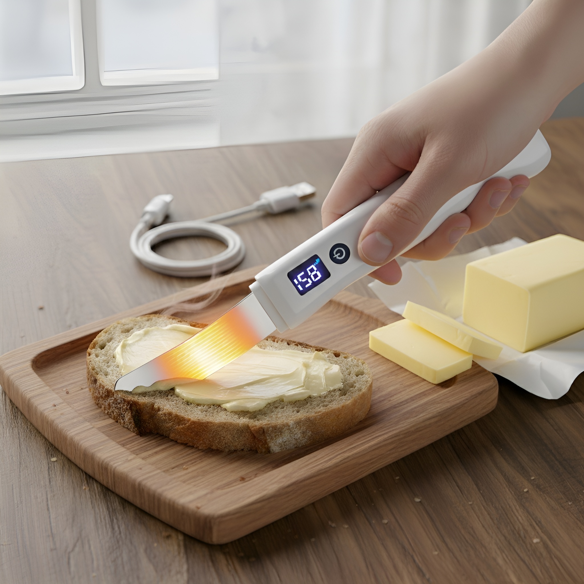 Heated Butter Knife Smart Electric Butter Spreader With Dual Temperature