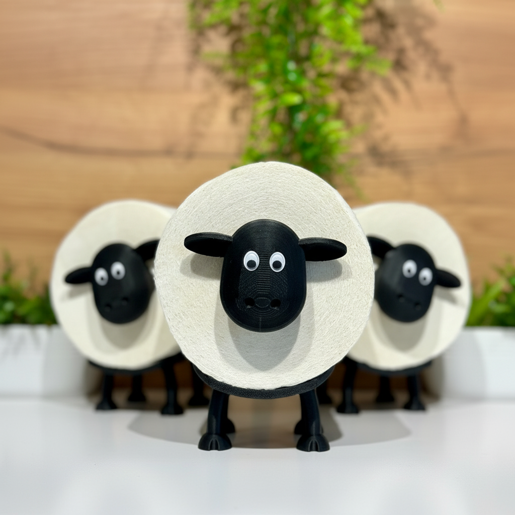 Sheep Toilet Paper Roll Holder For Funny Bathroom Decor Stand