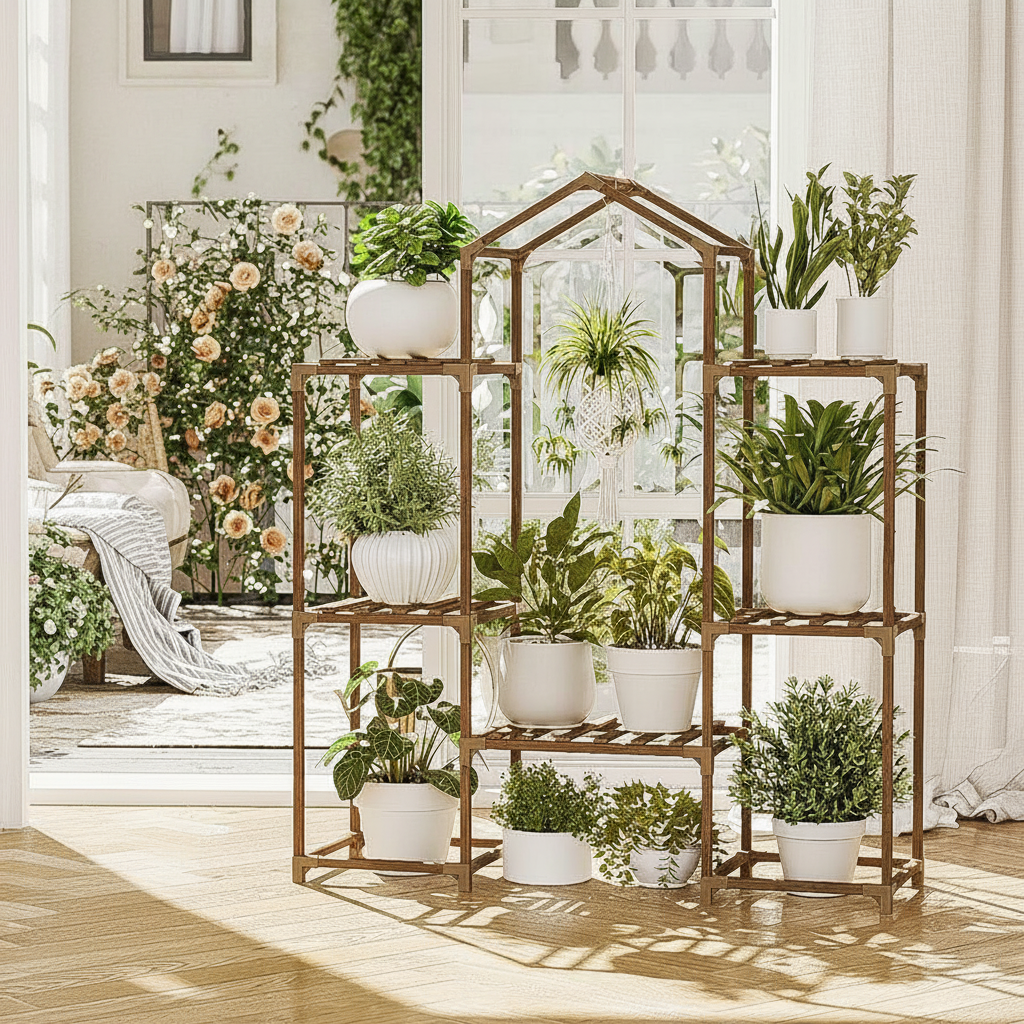 Multi Tier Plant Stand For Home And Garden Decor