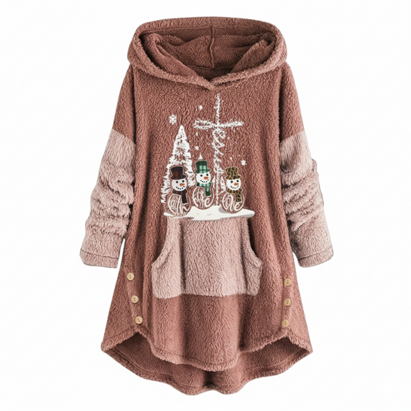 Winter Holiday Graphic Hoodie For Women