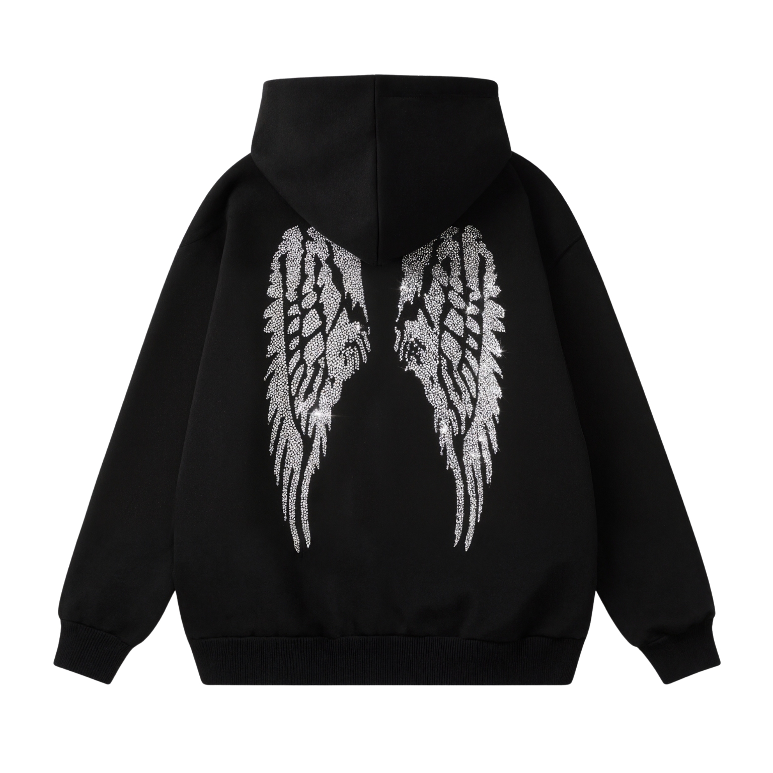 Women Black Wing Graphic Hoodie