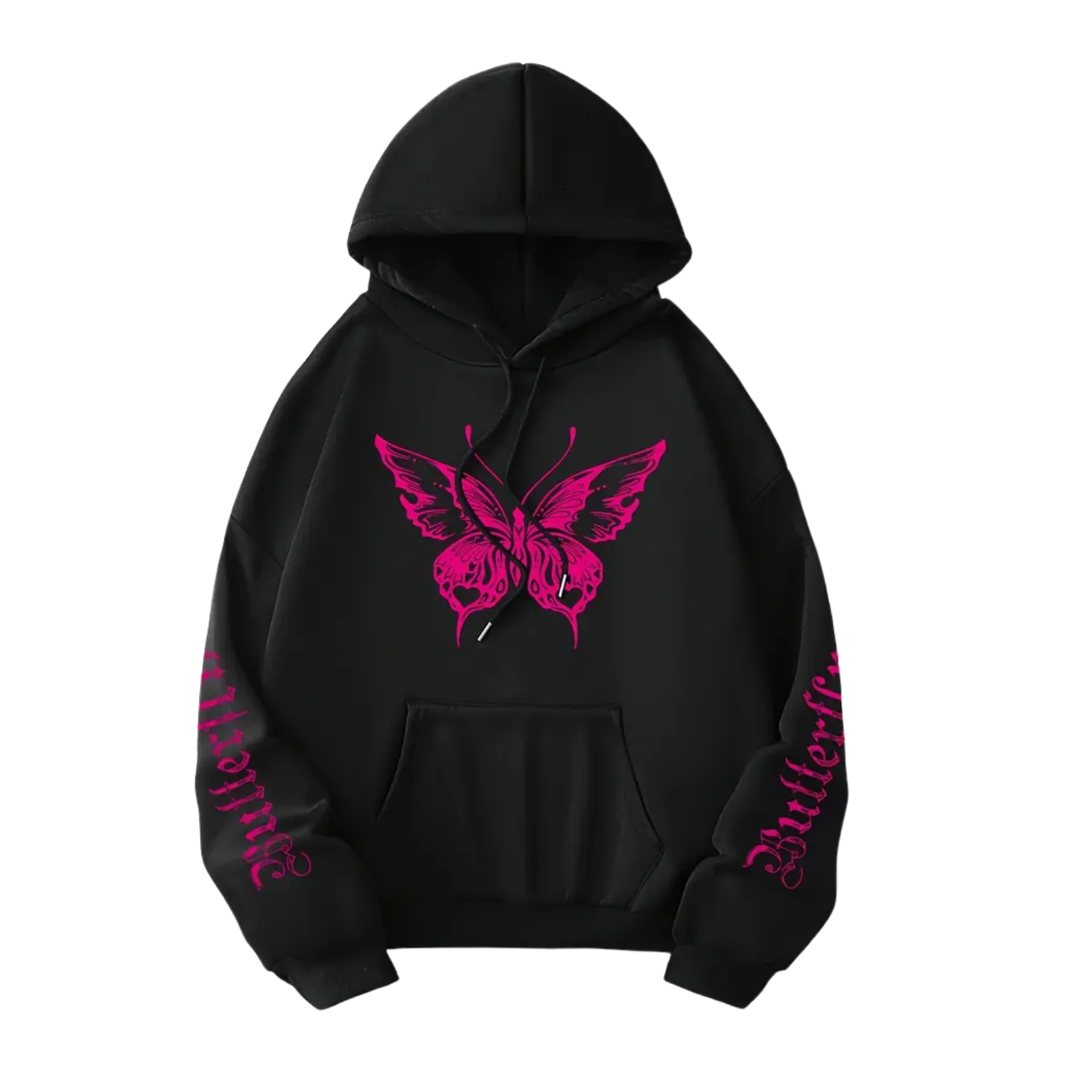 Women Casual Butterfly Print Hoodie