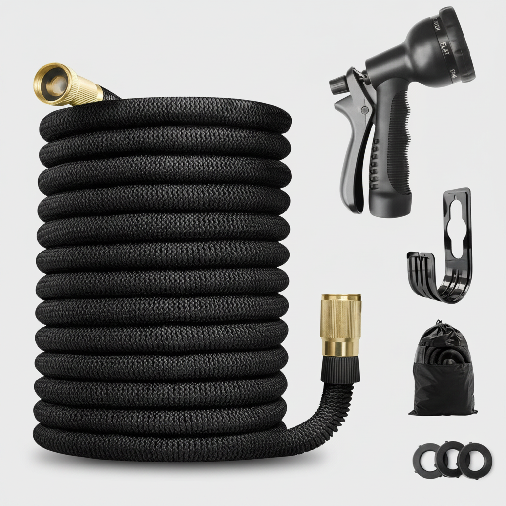 Heavy Duty Non Expandable Leak Proof Garden Hose with 3 4" Solid Metal Connector