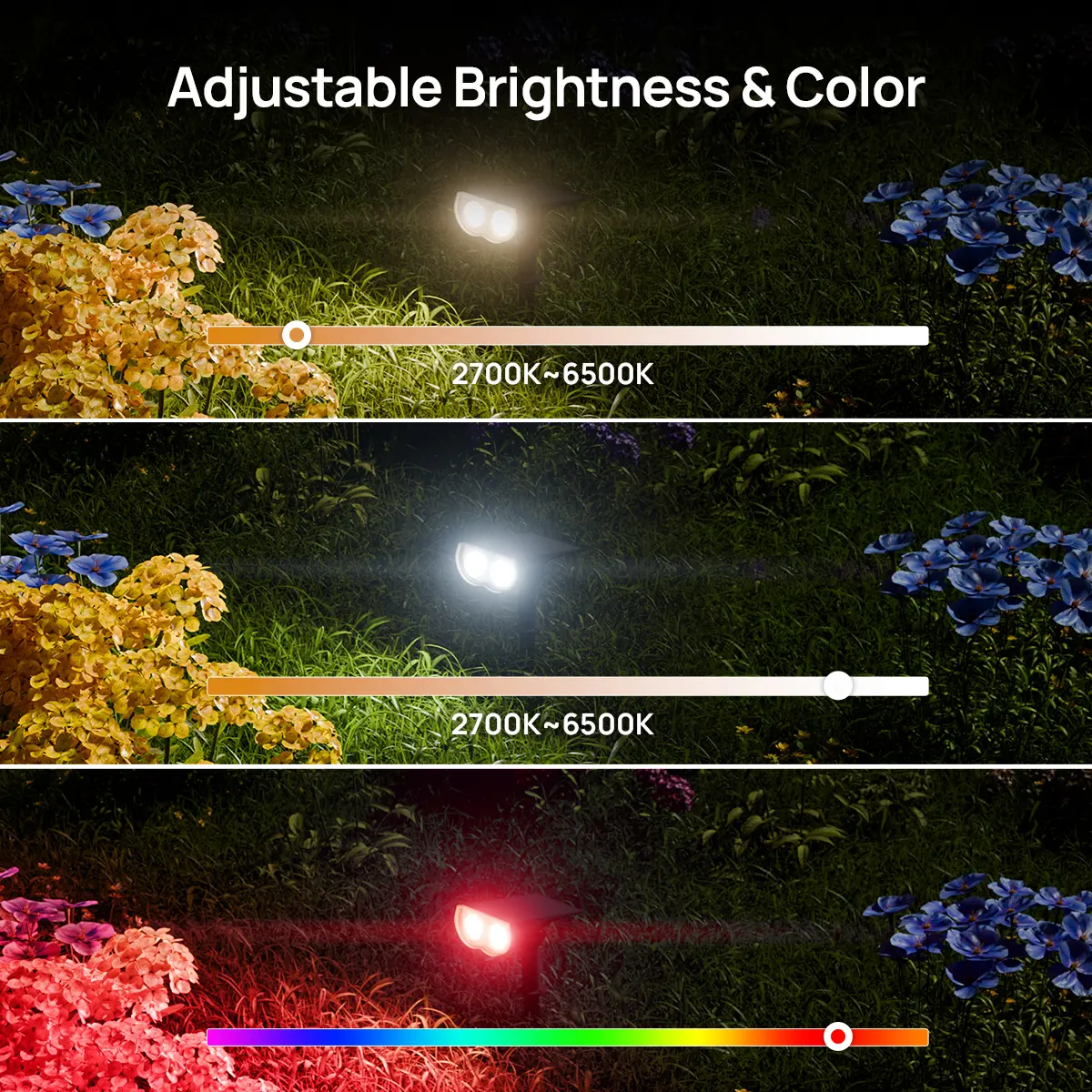 [Summer Vibes] Linkind Smart Solar Spotlight Outdoor APP Control Color Changing IP67 Waterproof Landscape Lighting for Yard Garden Pathway