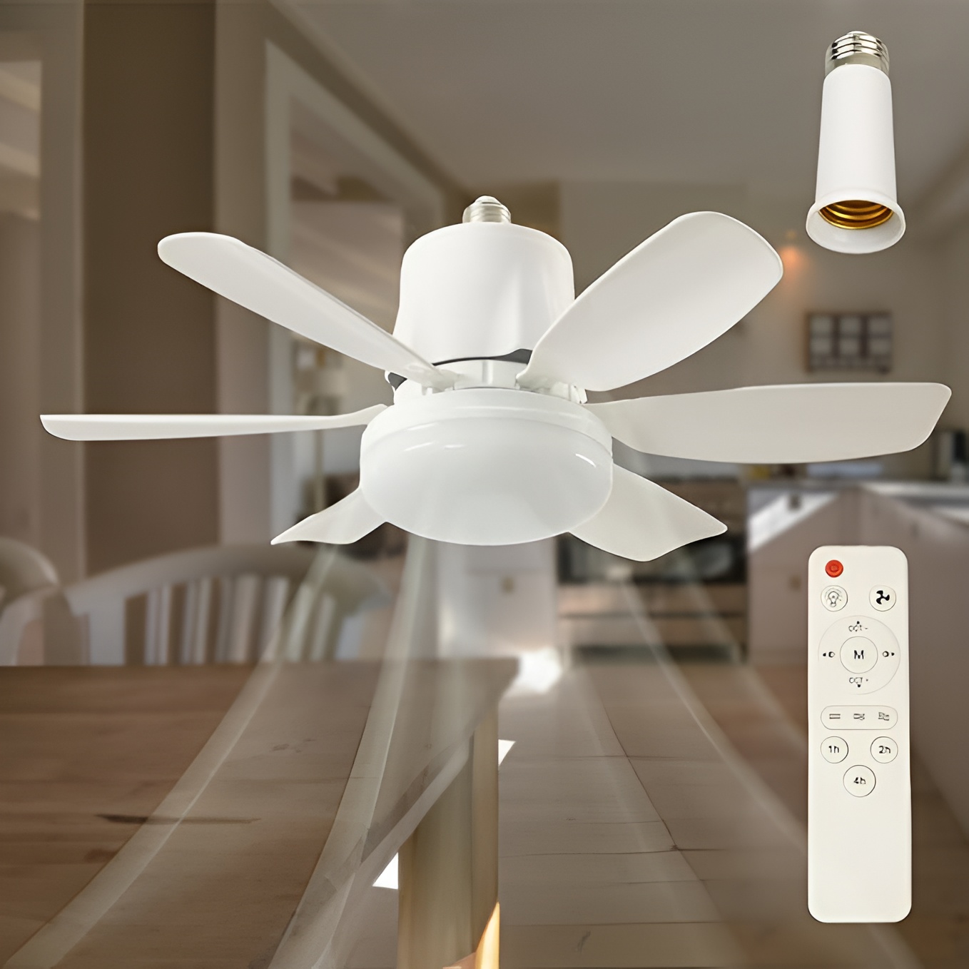 Screw In Ceiling Fan Light With Remote Control