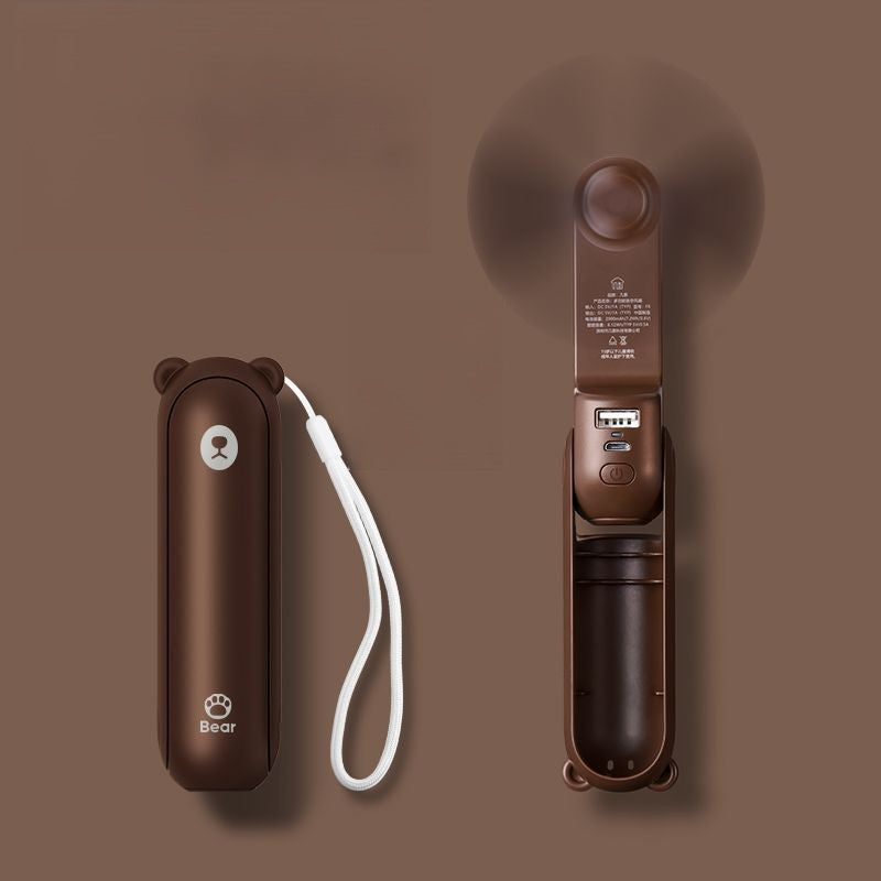 Rechargeable  Hand Held Small Pocket Fan With Power Bank - Grafton Collection