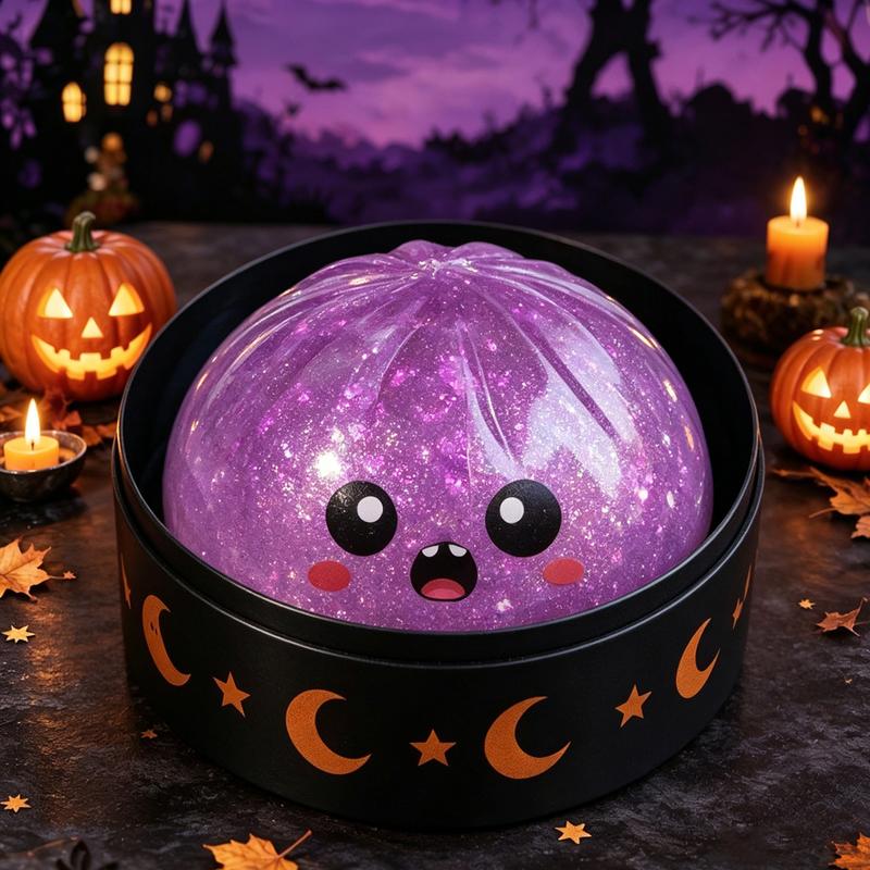 Halloween Glitter Dumpling Squeeze Toys Squishy Fidget Set