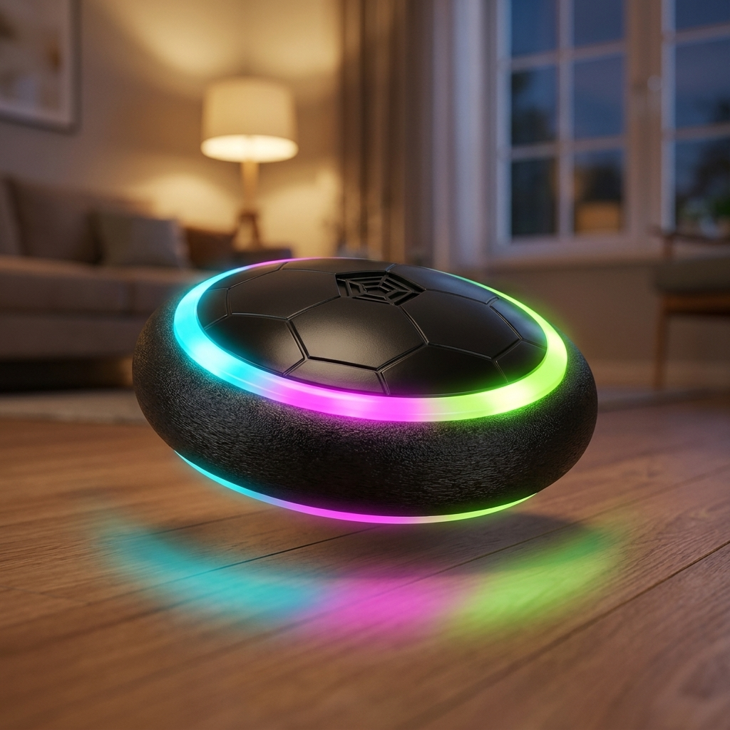 Air Powered Soccer Ball With 2 Hover Balls And Bright LED Lights