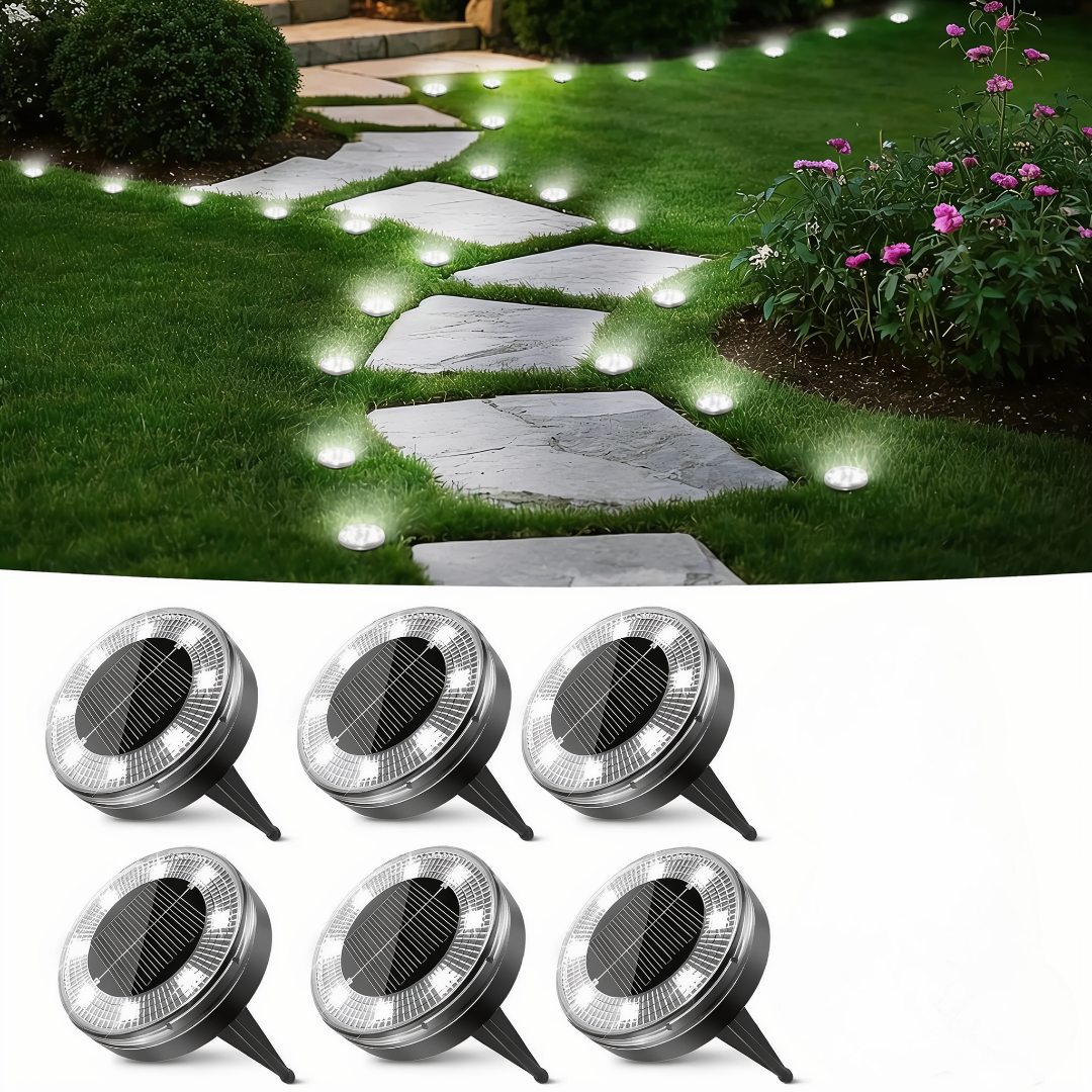 Mini Flat Disc Solar Ground Lights