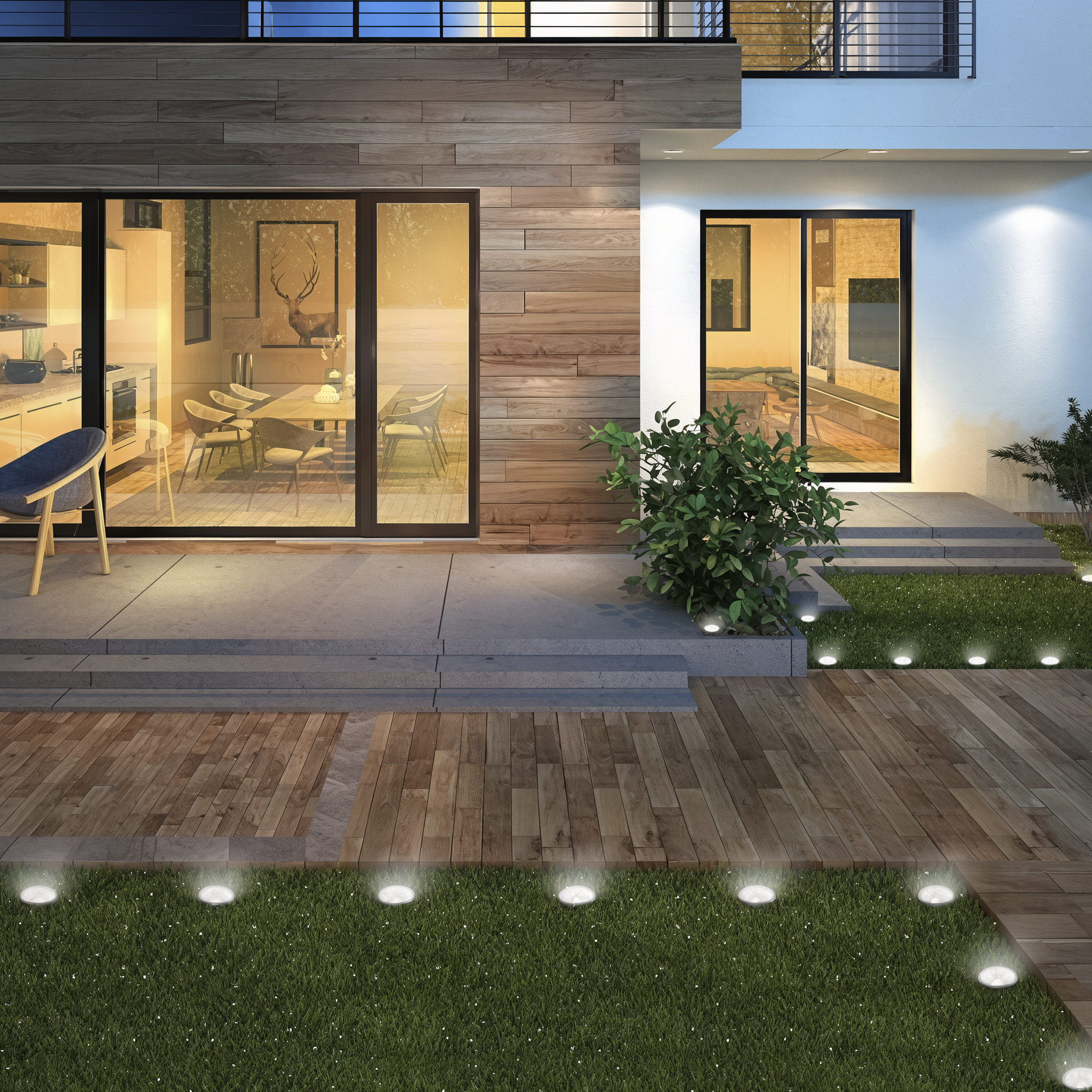 Mini Flat Disc Solar Ground Lights