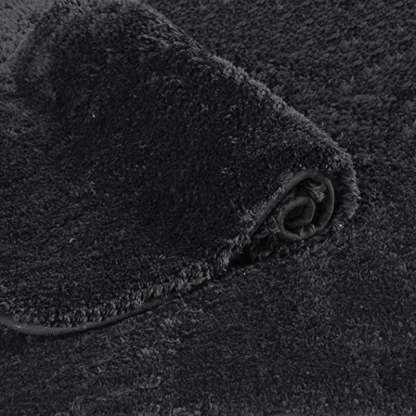 Black Bathroom Rug Non Slip Bath Mat - Water Absorbent Soft Microfiber Shaggy Bathroom Mat Machine Washable Bath Rug for Bathroom Thick Plush Rugs for Shower - Grafton Collection