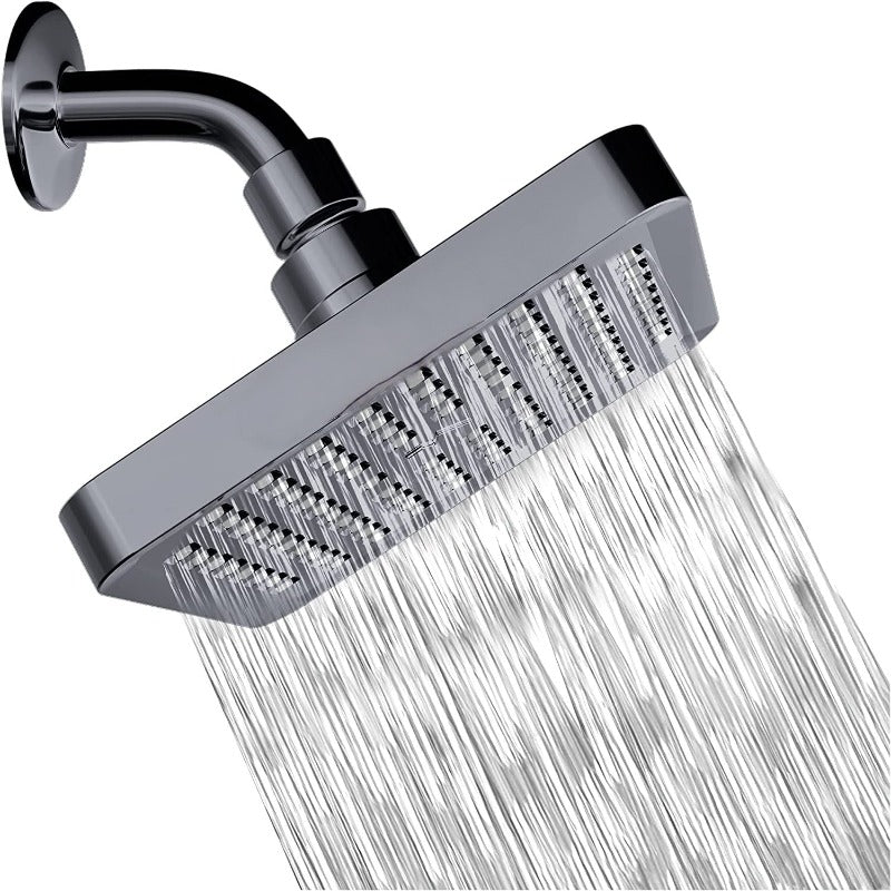High Pressure Rain - Luxury Modern Chrome Look - Tool-Less 1-Min Installation - Adjustable Replacement For Your Bathroom Shower Head - Grafton Collection