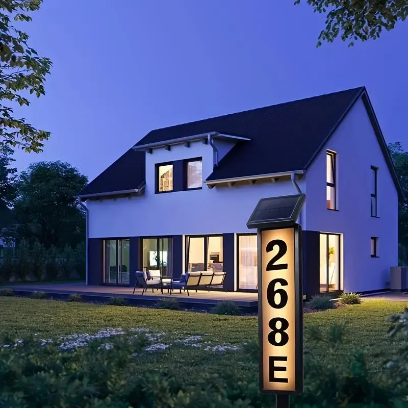 Solar LED Address Sign Light with Rod