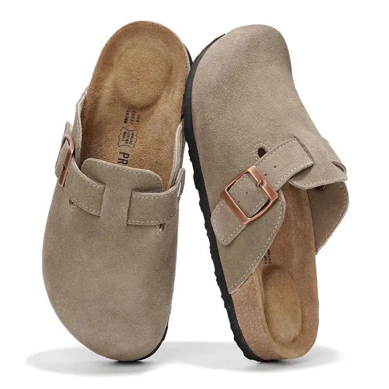 Memory Foam Leather Lightweight Non Slip Clogs For Women